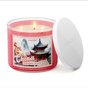Goose Creek Sugared Lychee 3-wick scented Candle - Pink New